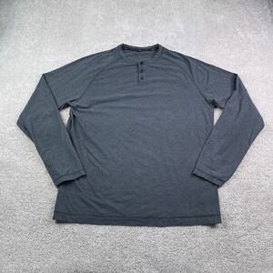 Public Rec Shirt Mens XL Grey Henley Pullover Stretch Pima Cotton‎ Lyocell